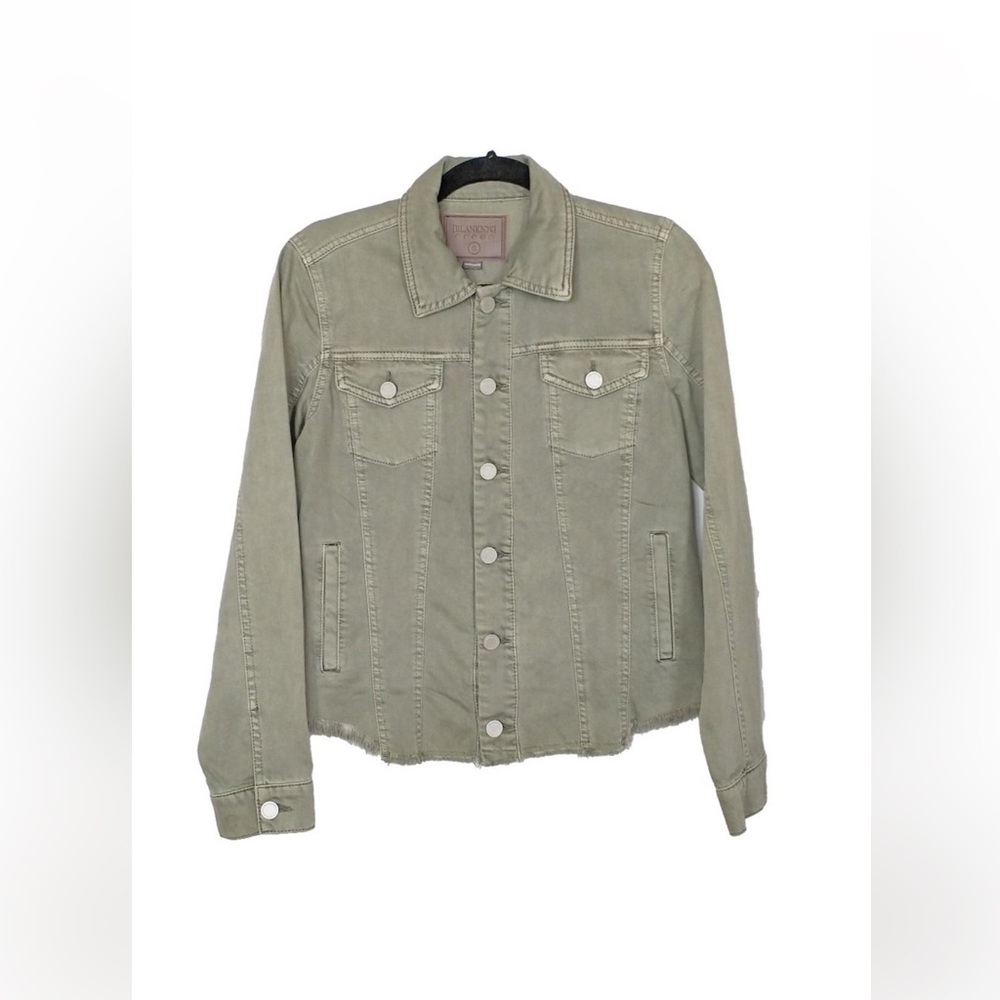 BLANK NYC olive green jean jacket